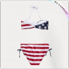 kids-red-striped-with-navy-star-bikini